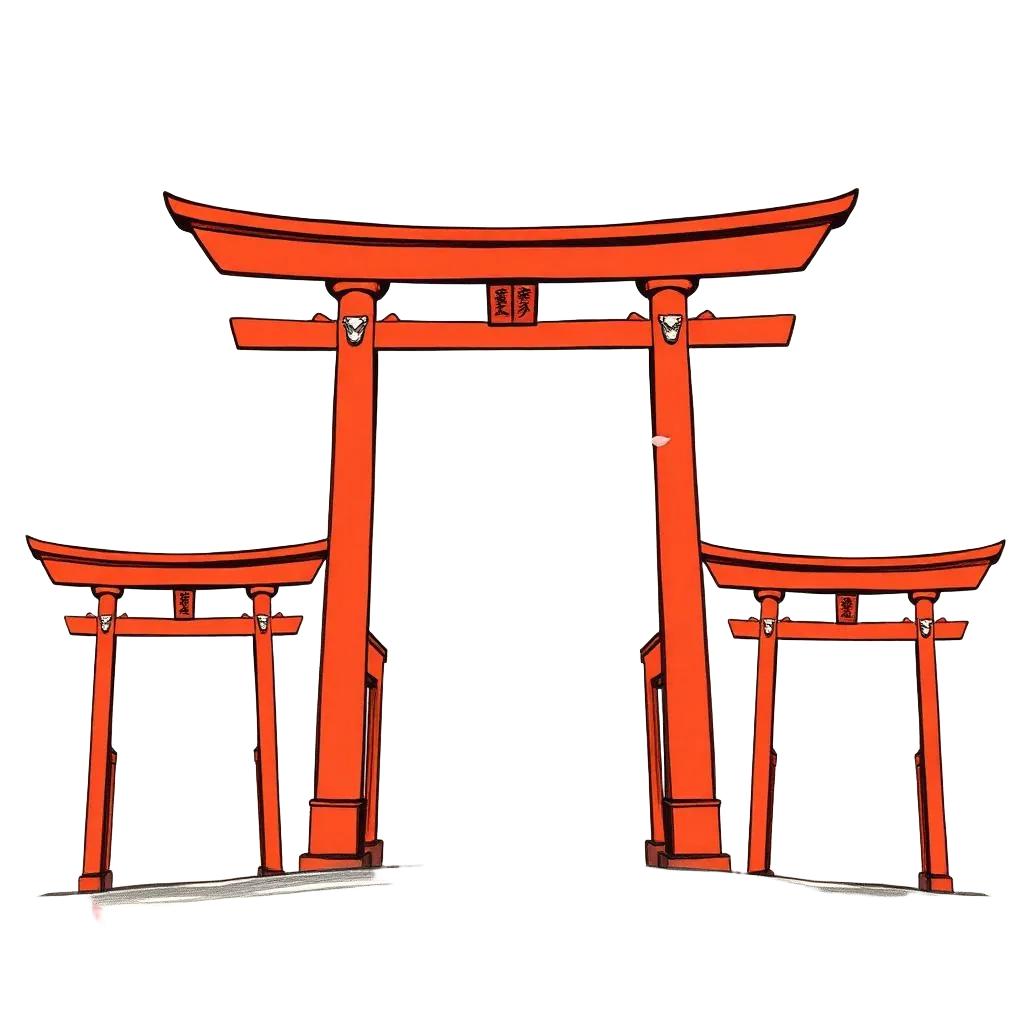 Three torii gates